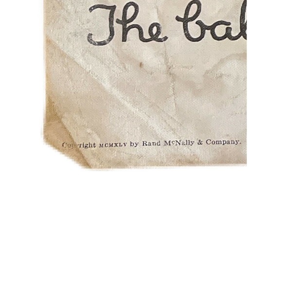 Vintage 1945 Baby Animals Cloth Childs Book By Tony Brice Pub Rand McNally SEE - Picture 4 of 7